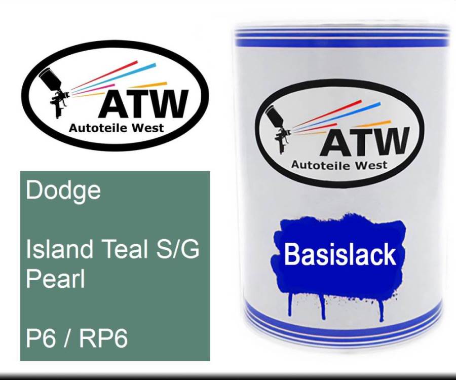 Dodge, Island Teal S/G Pearl, P6 / RP6: 500ml Lackdose, von ATW Autoteile West.